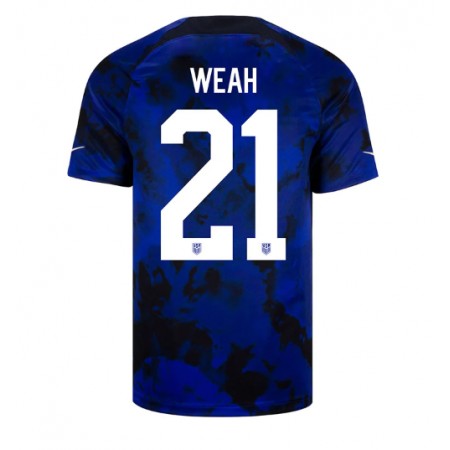 Fotbalové dres Spojené Státy Americké Timothy Weah 21 Venkovní Mistrovství Světa 2022 Krátký Rukáv